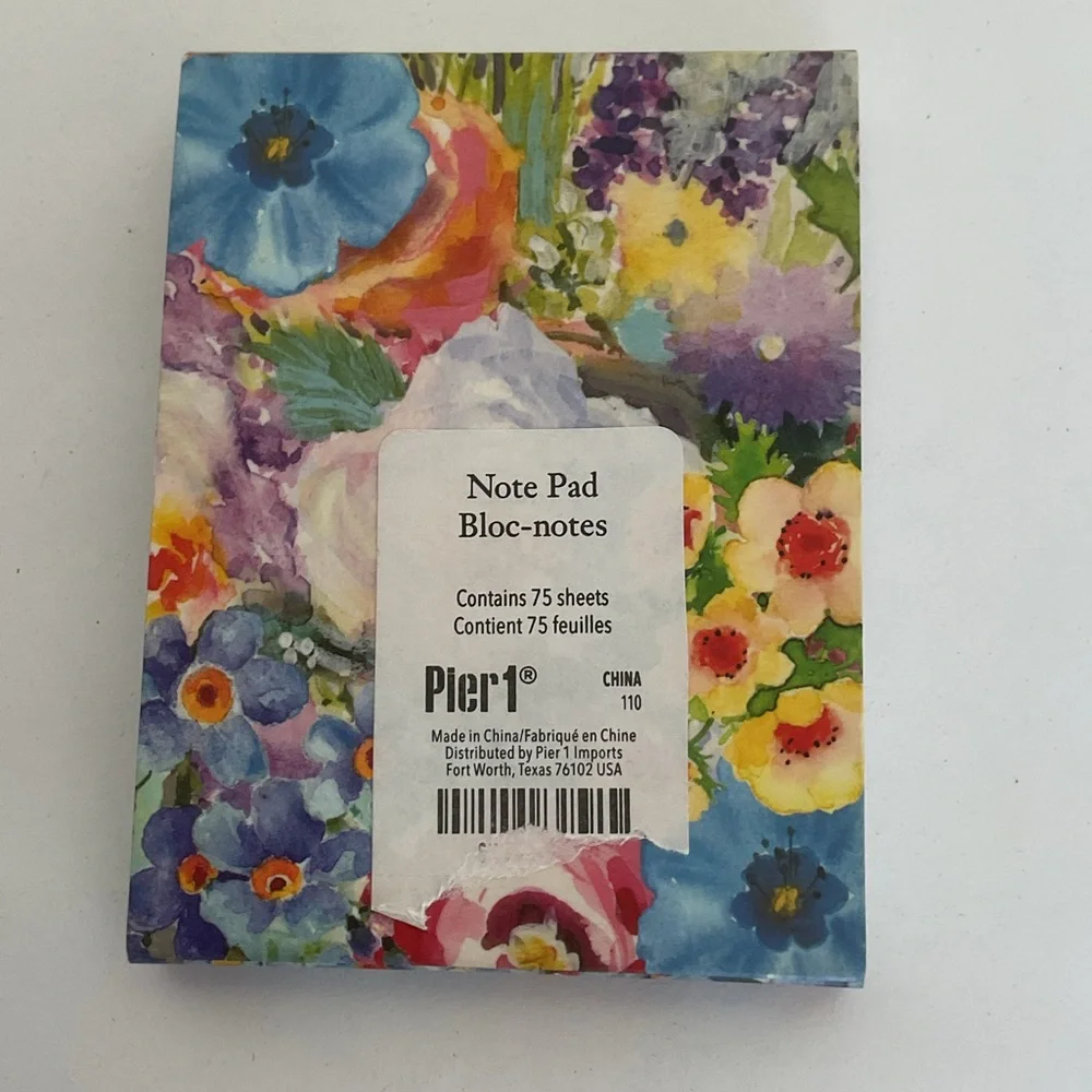 Pier 1 Monogram H Notes NWT